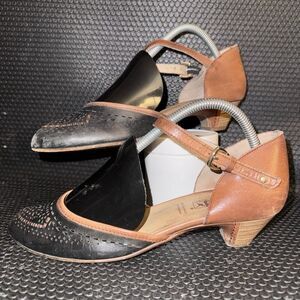 Pikolinos Elba Brown Black Ankle Strap Cottage-core Mary Jane Shoe Size 9.5-10